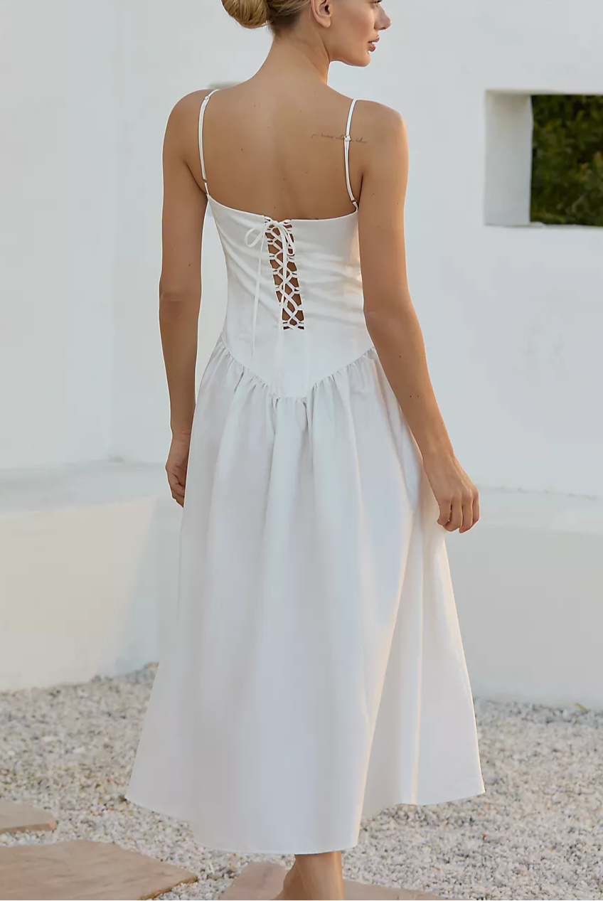 Encantadore Emma Ivory Midi Dress
