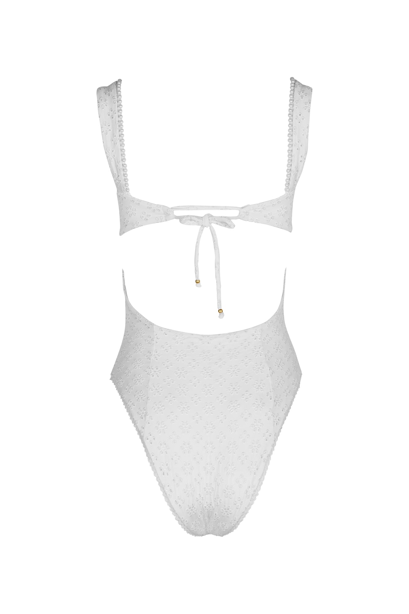 White Eyelet Genova One Piece Swimsuit