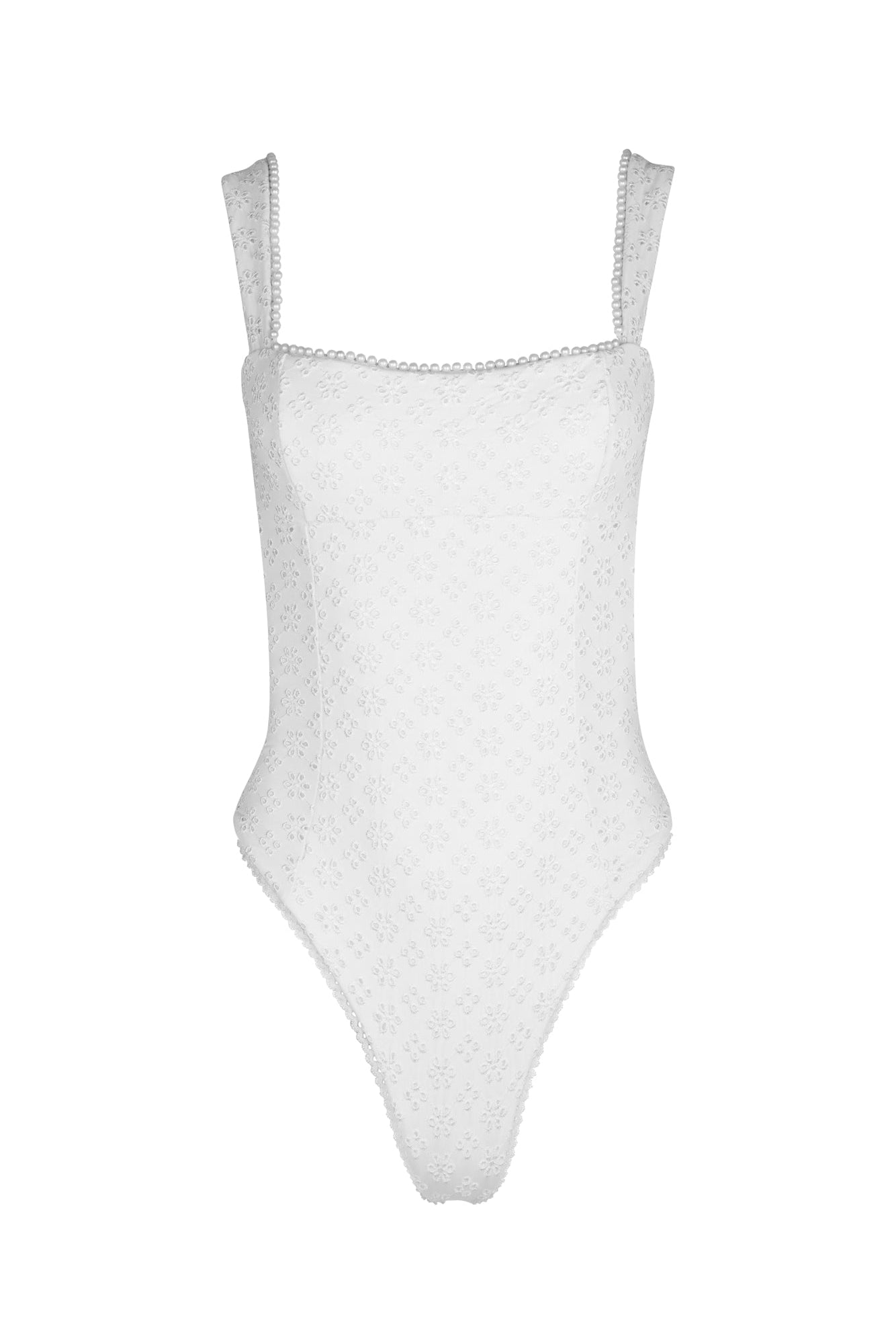 White Eyelet Genova One Piece Swimsuit