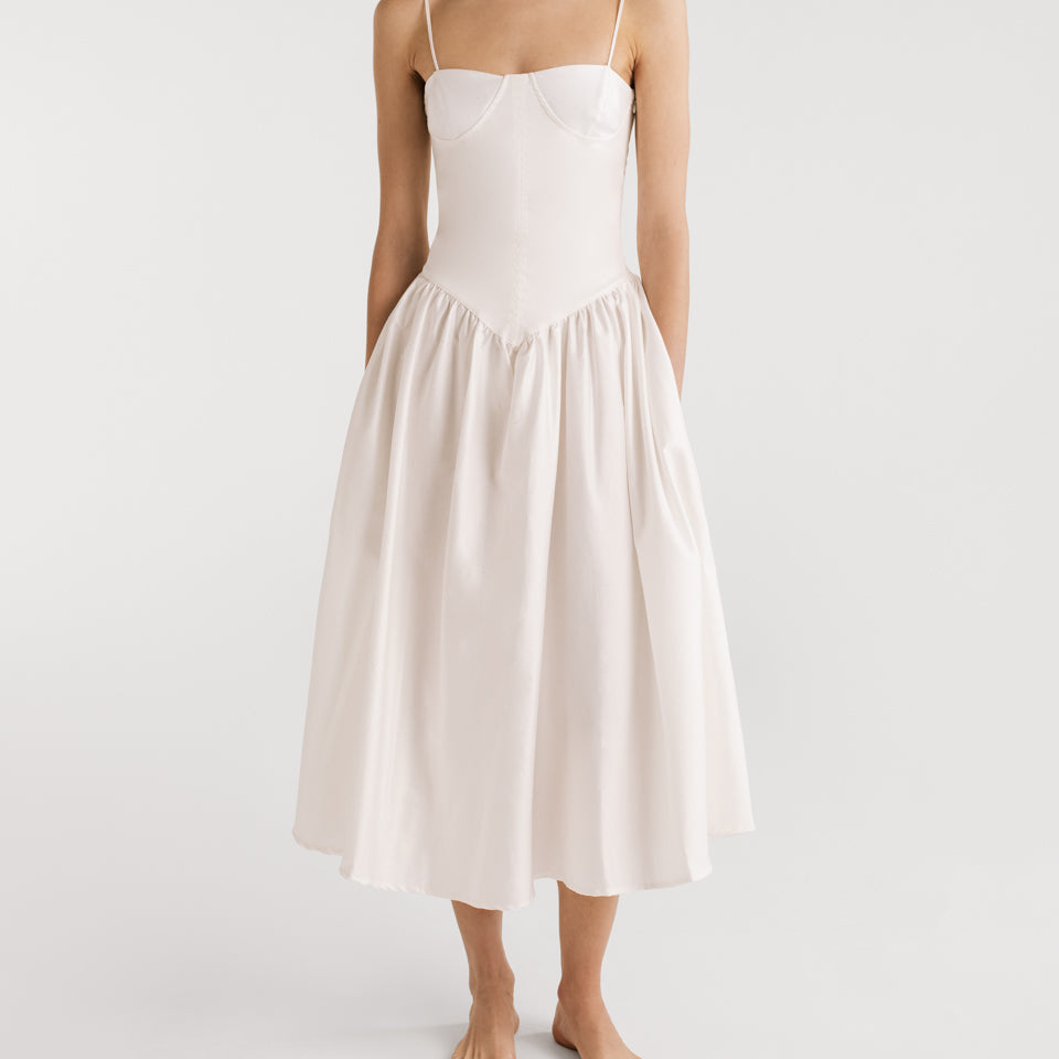 Encantadore Emma Ivory Midi Dress