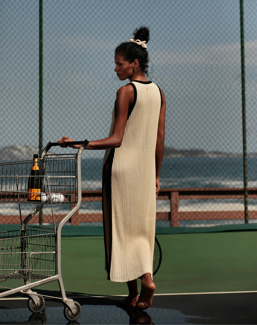 Gapaz Beachwear | Cannes Cover Up Ivory/Black