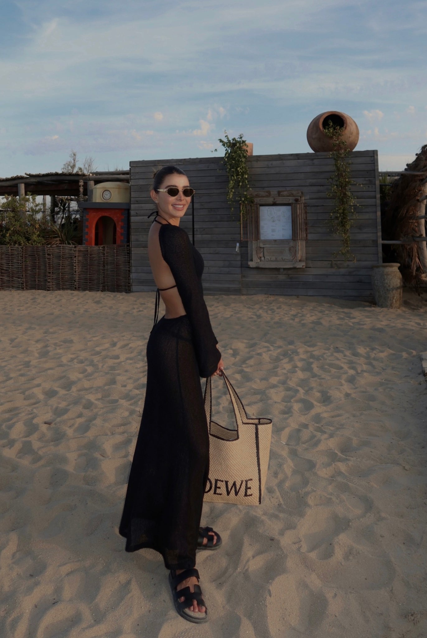 Beach maxi dress white