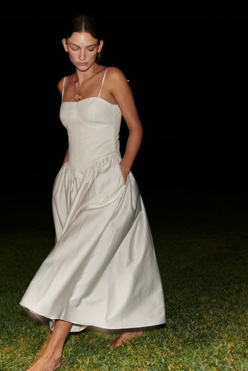 Encantadore Emma Ivory Midi Dress