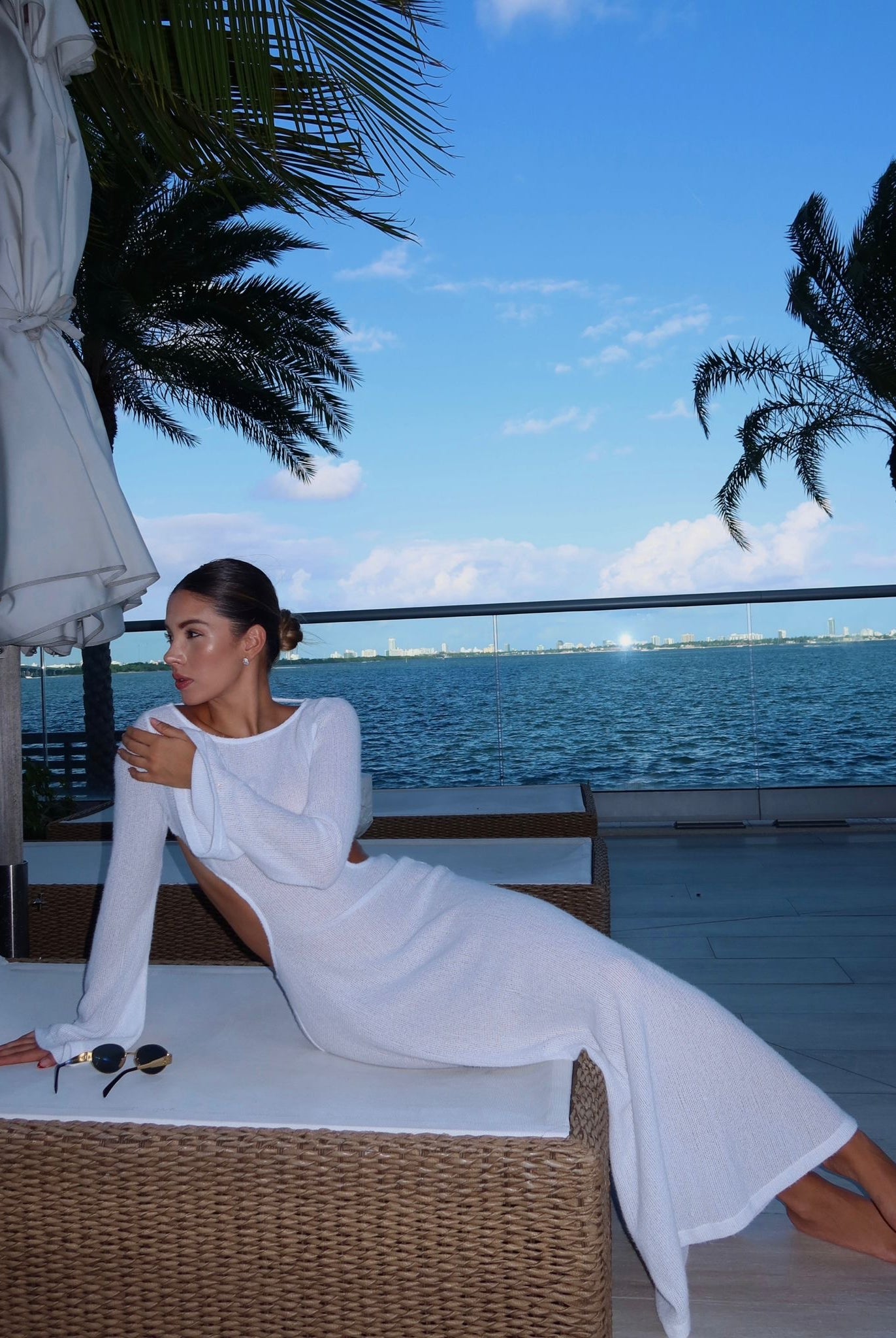 Beach maxi dress white