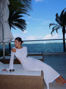 Beach maxi dress white