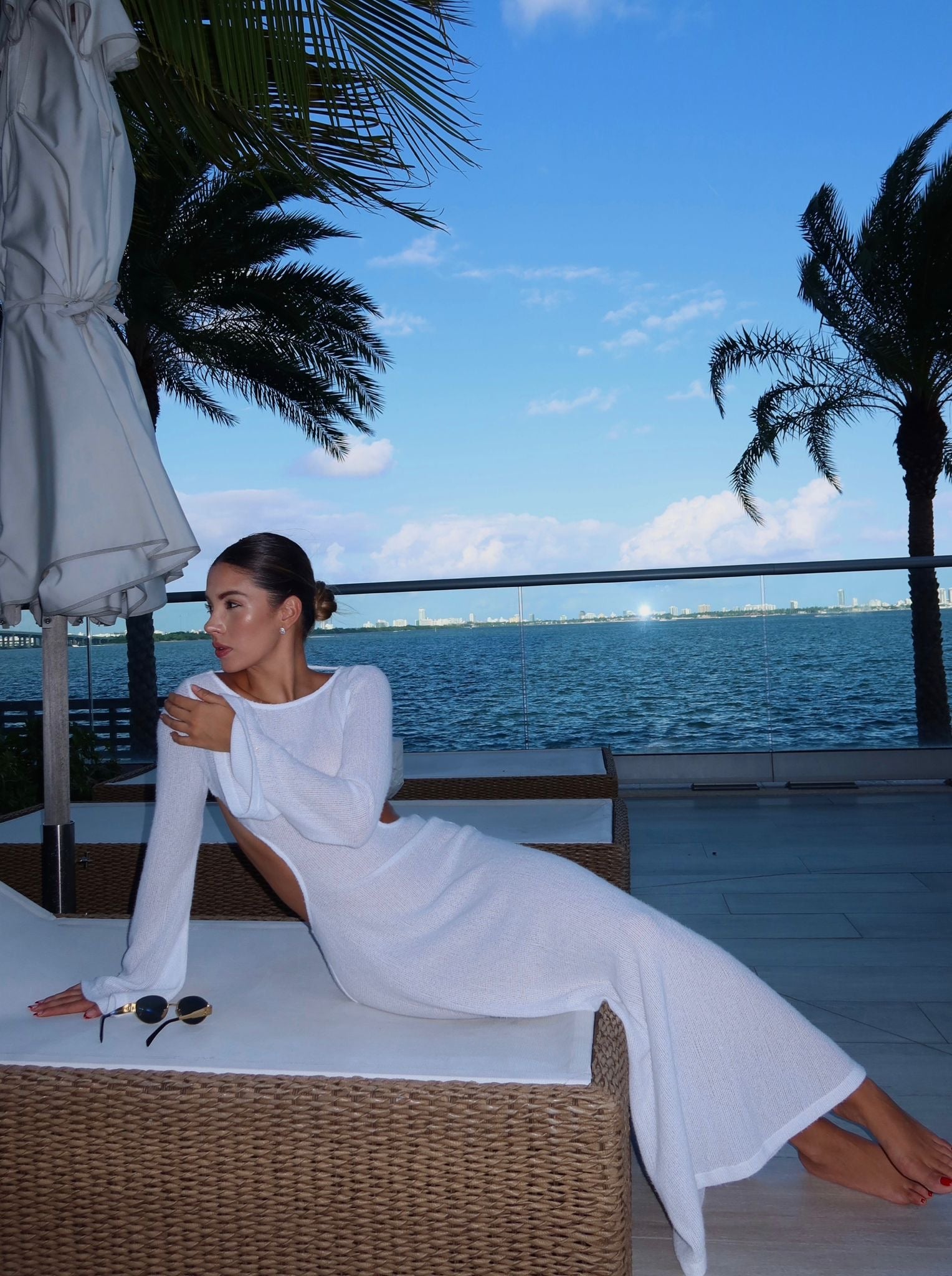 Beach maxi dress white