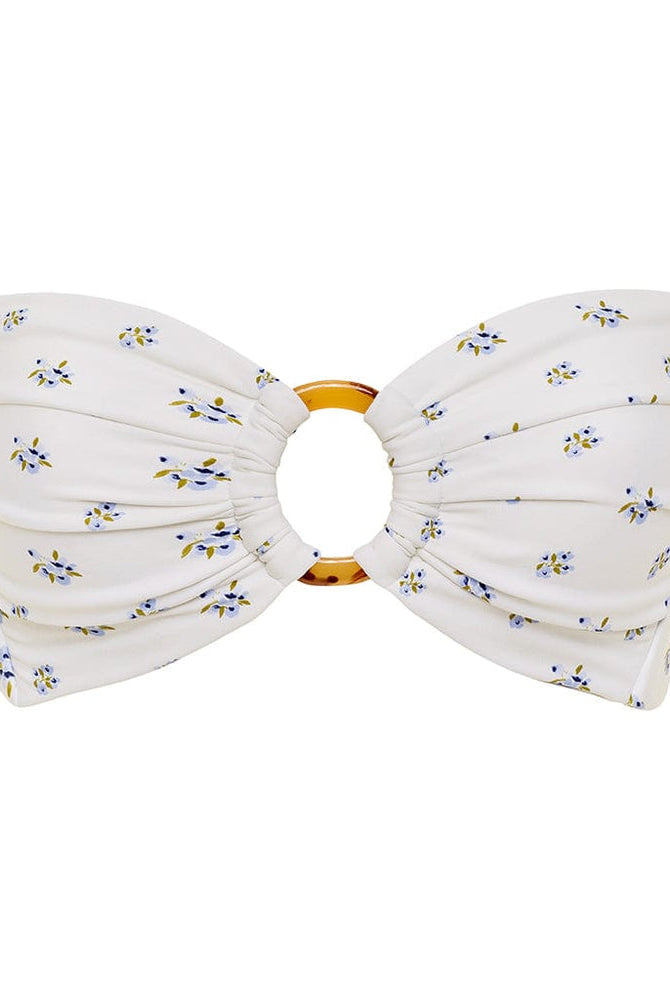 Heidi floral Tori Ties Bandeau Bikini Top