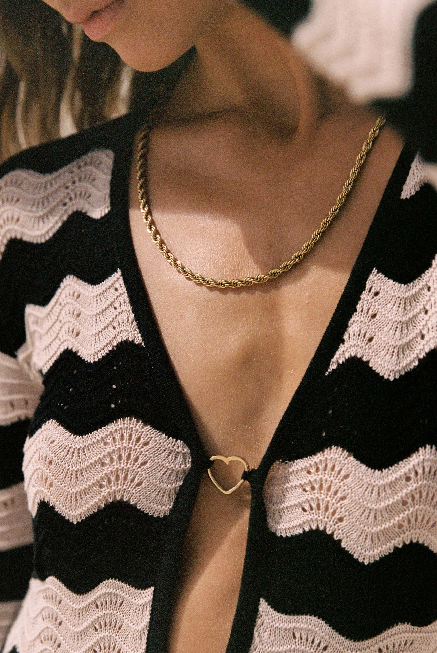 Ella Stripes Knitted Maxi Dress in Neutral