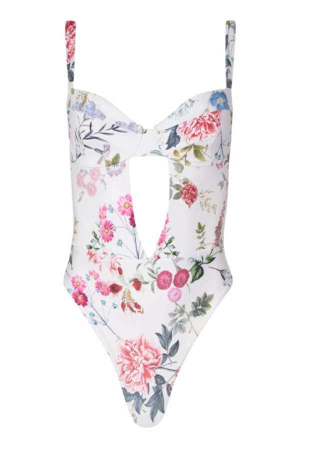 white one piece swimsuit