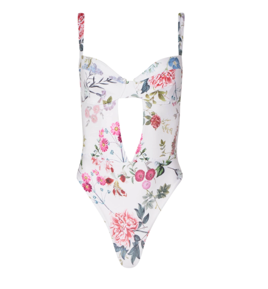 white one piece swimsuit