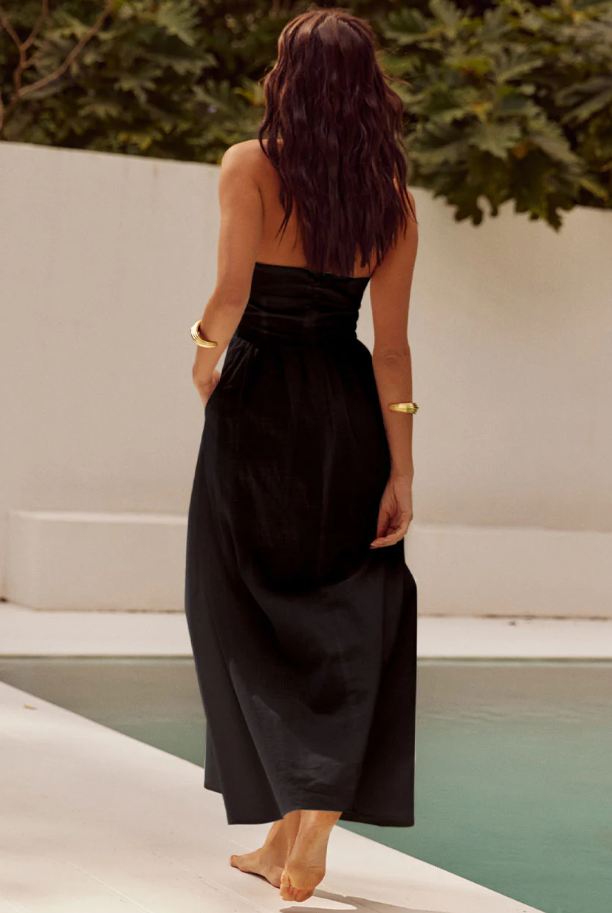 LOCKLEA MIDI DRESS - BLACK