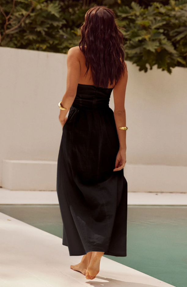 LOCKLEA MIDI DRESS - BLACK