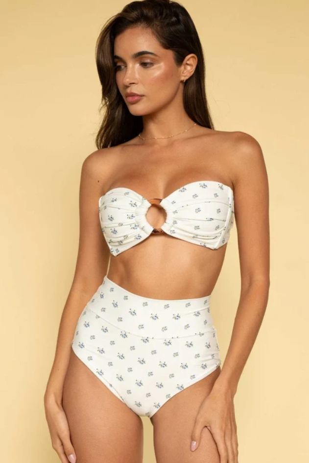 Heidi Floral Added Coverage High Rise Bikini Bottom