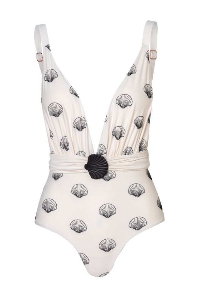 v neck one piece swimsuit