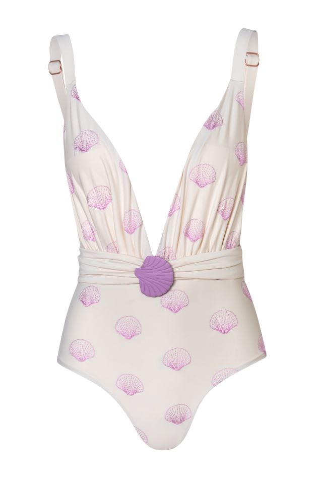 v neck one piece swimsuit