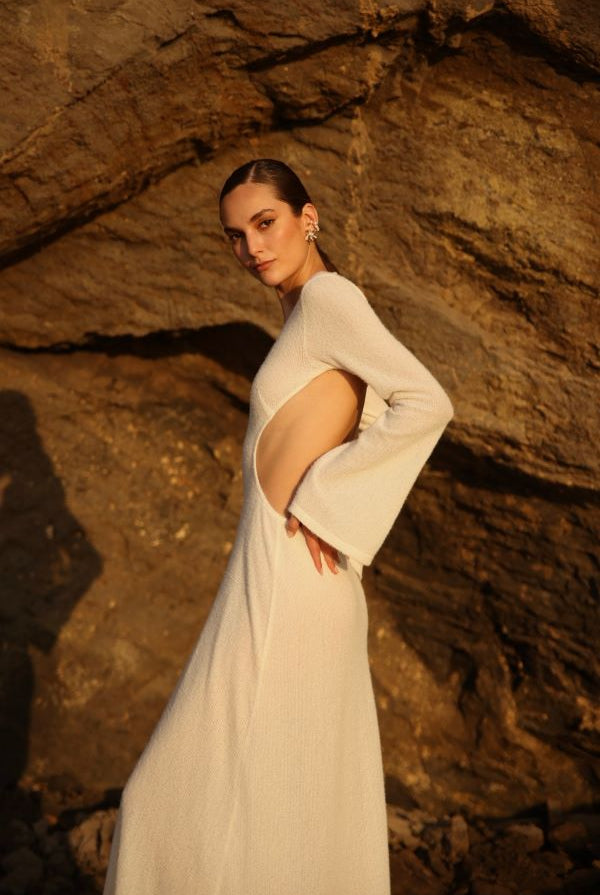 BEACH MAXI DRESS COVER UP WHITE