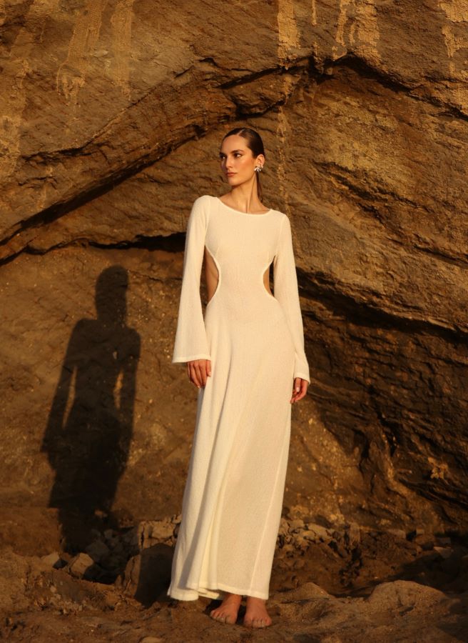 BEACH MAXI DRESS COVER UP WHITE