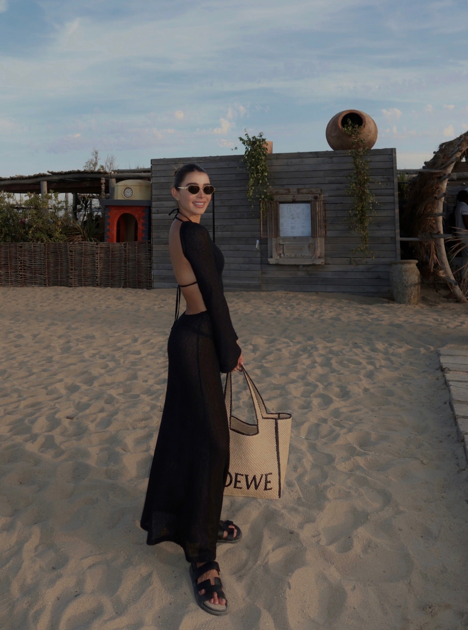 Beach maxi dress white