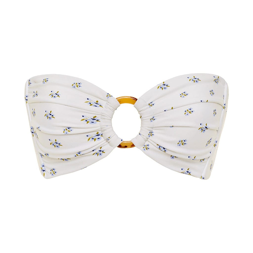 Heidi floral Tori Ties Bandeau Bikini Top