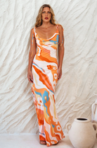 Ermes Maxi Slip Dress - Fantasia