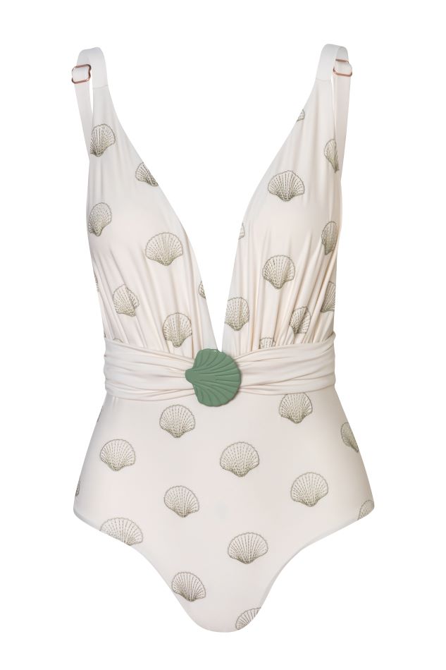 v neck one piece swimsuit