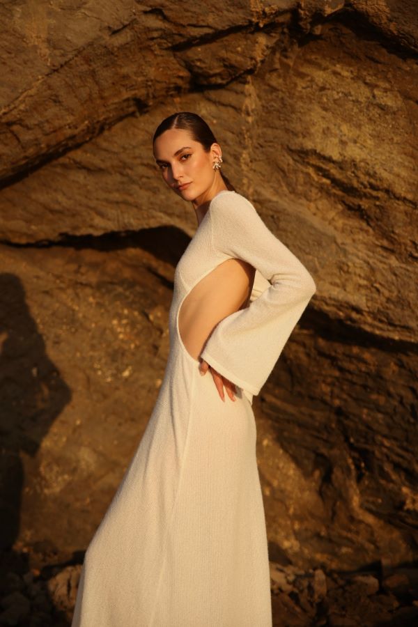 BEACH MAXI DRESS COVER UP WHITE