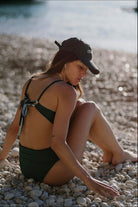 Gaya Bikini Top in Lilys/ Seaweed Reversible